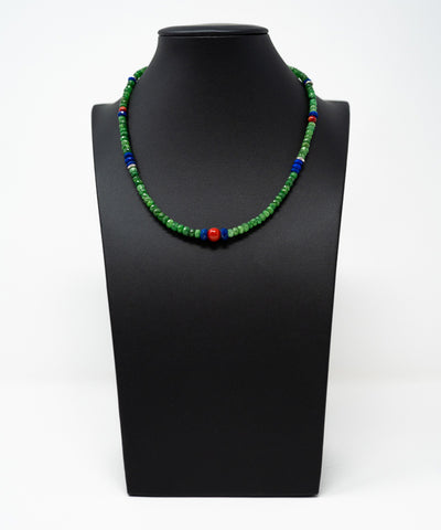 Grüner Granat, Lapis, Koralle